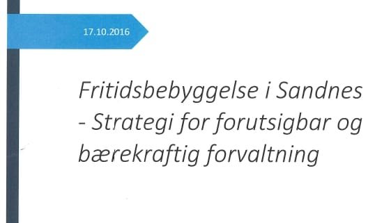 Strategiplan for fritidsbebyggelse